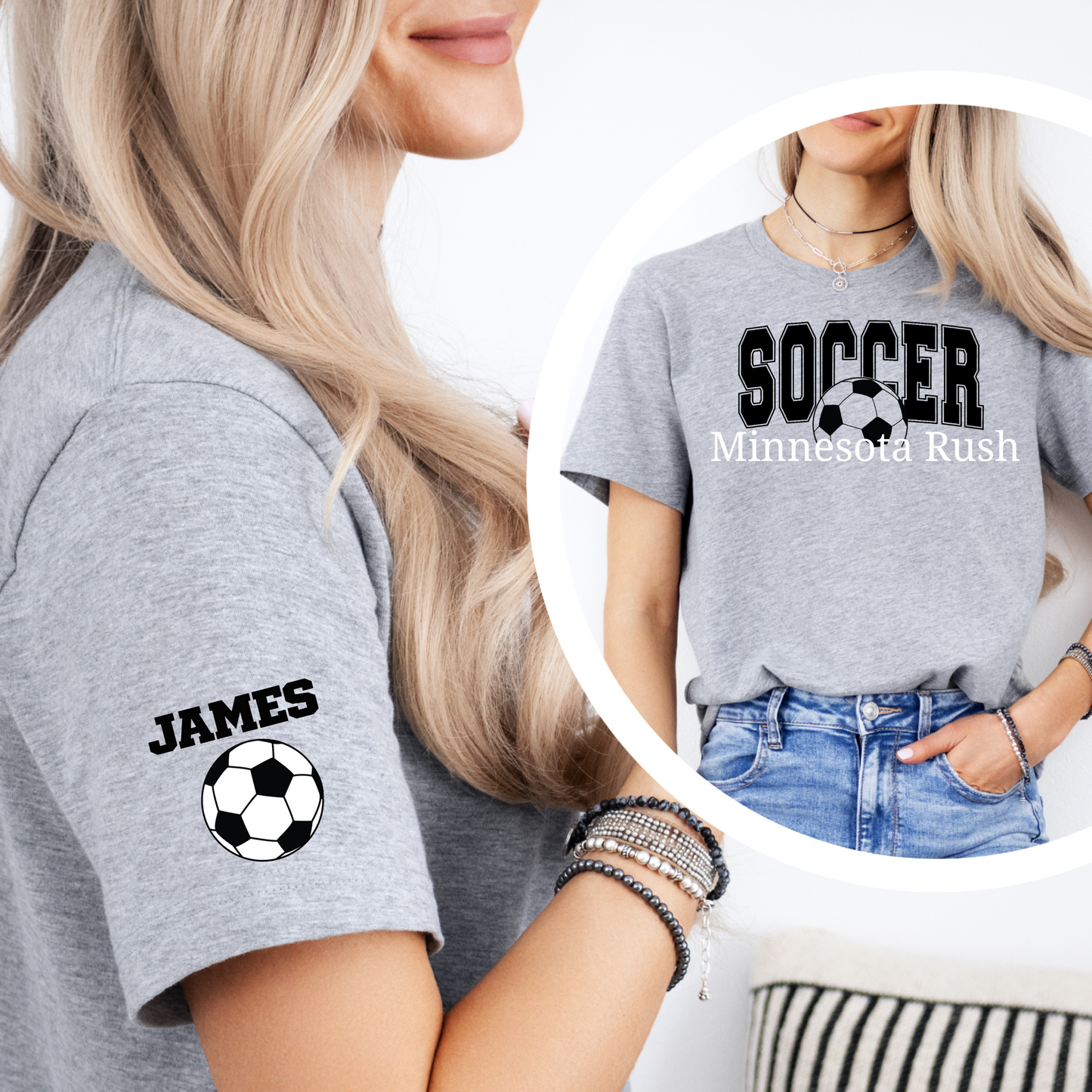 MN Rush Unisex Gildan Soft Style Athletic Gray Tees